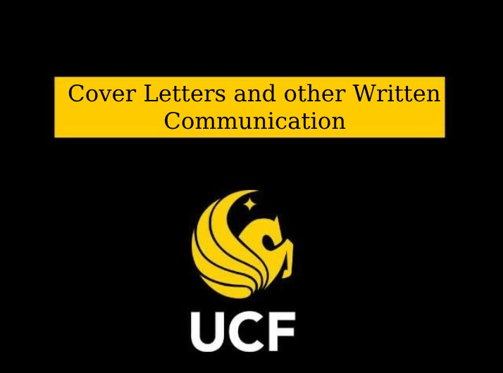 Cover Letters and Written Communication
