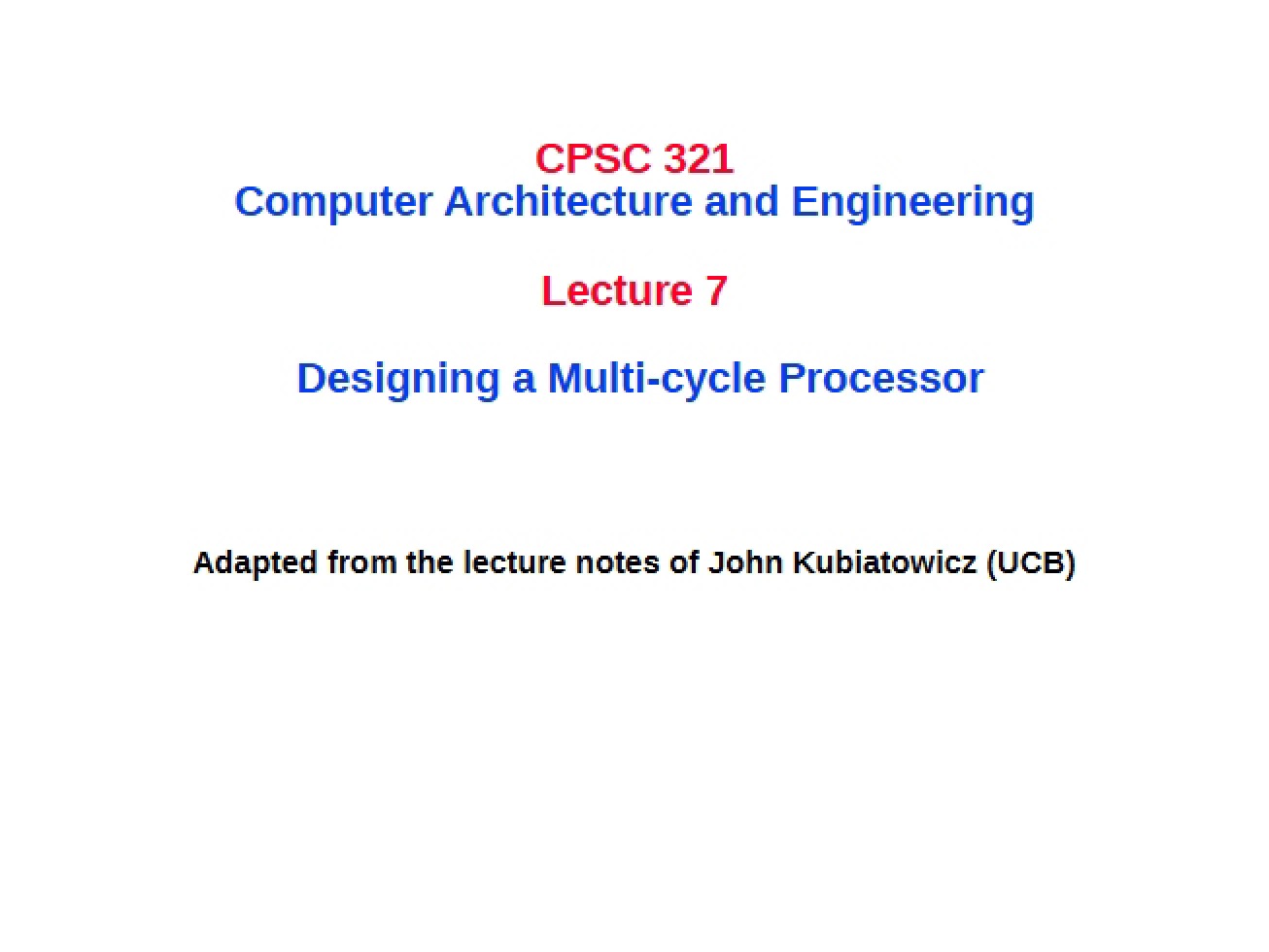 Tenth Slide for Computer Science 321