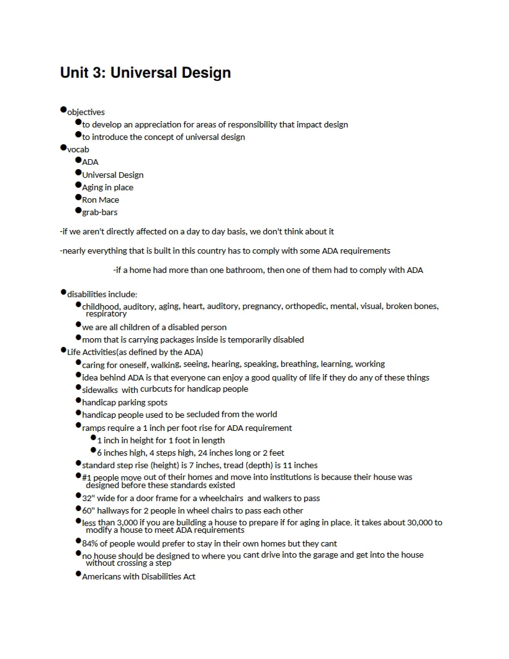 Universal Design Unit 3
