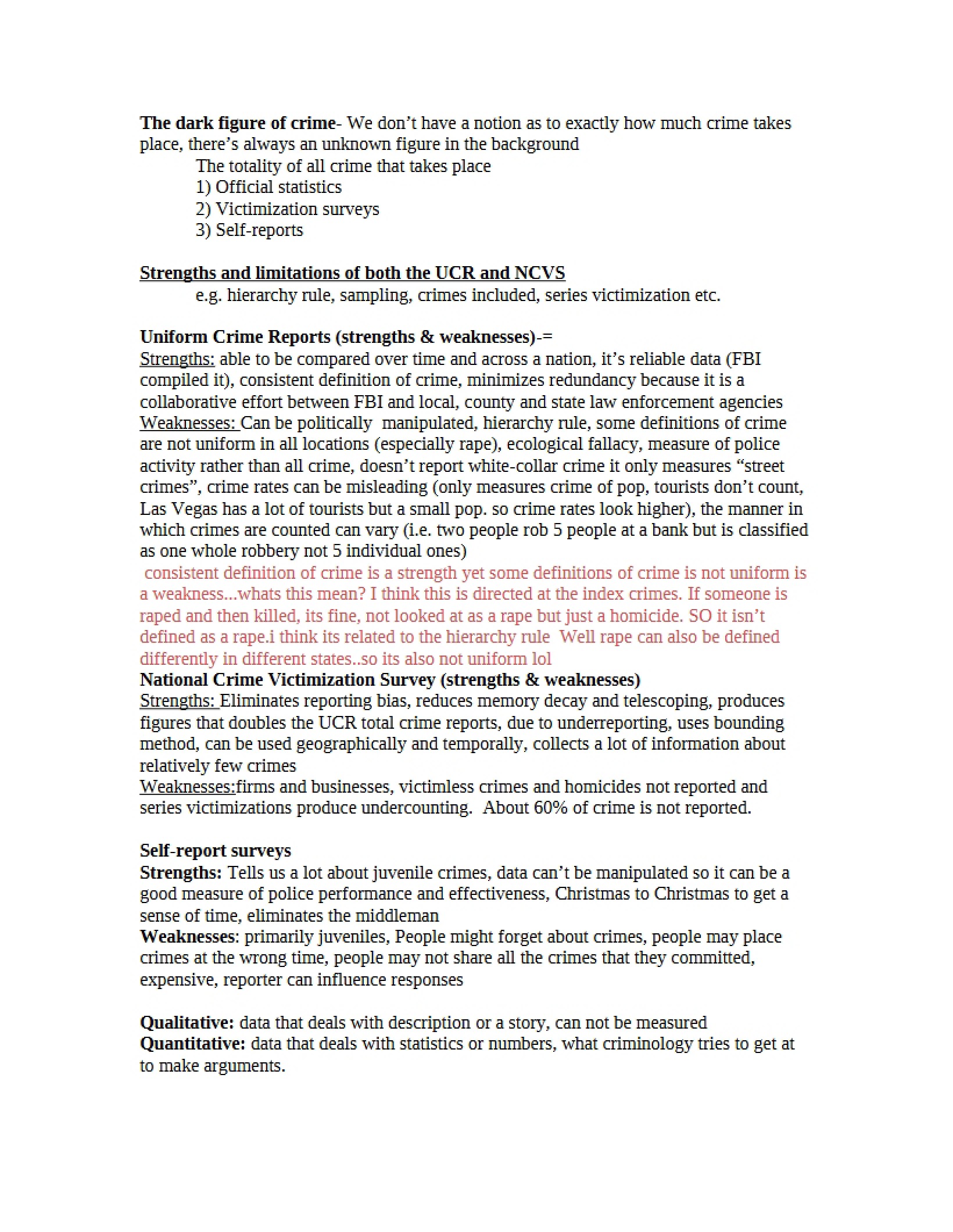 Analyzing Hidden Criminality and the Dark Figure