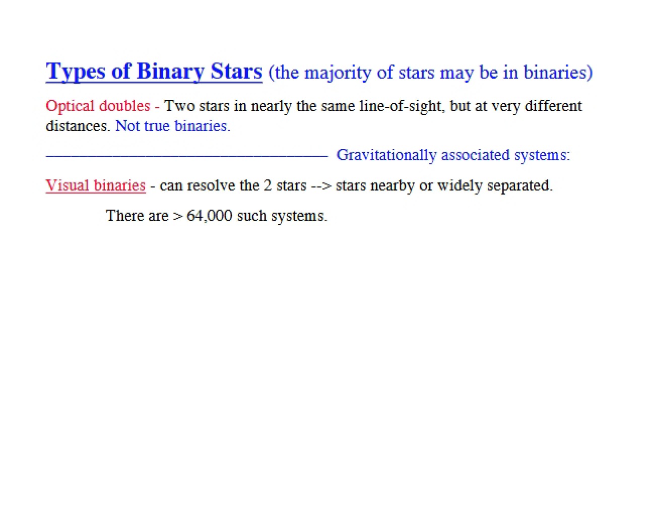 Identifying Different Binary Star Types