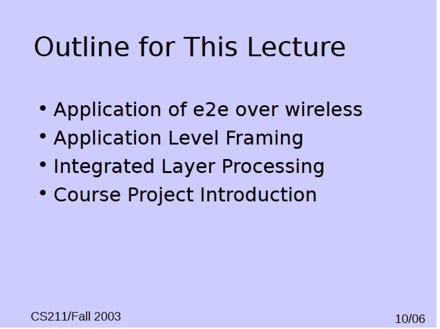 Lecture Notes