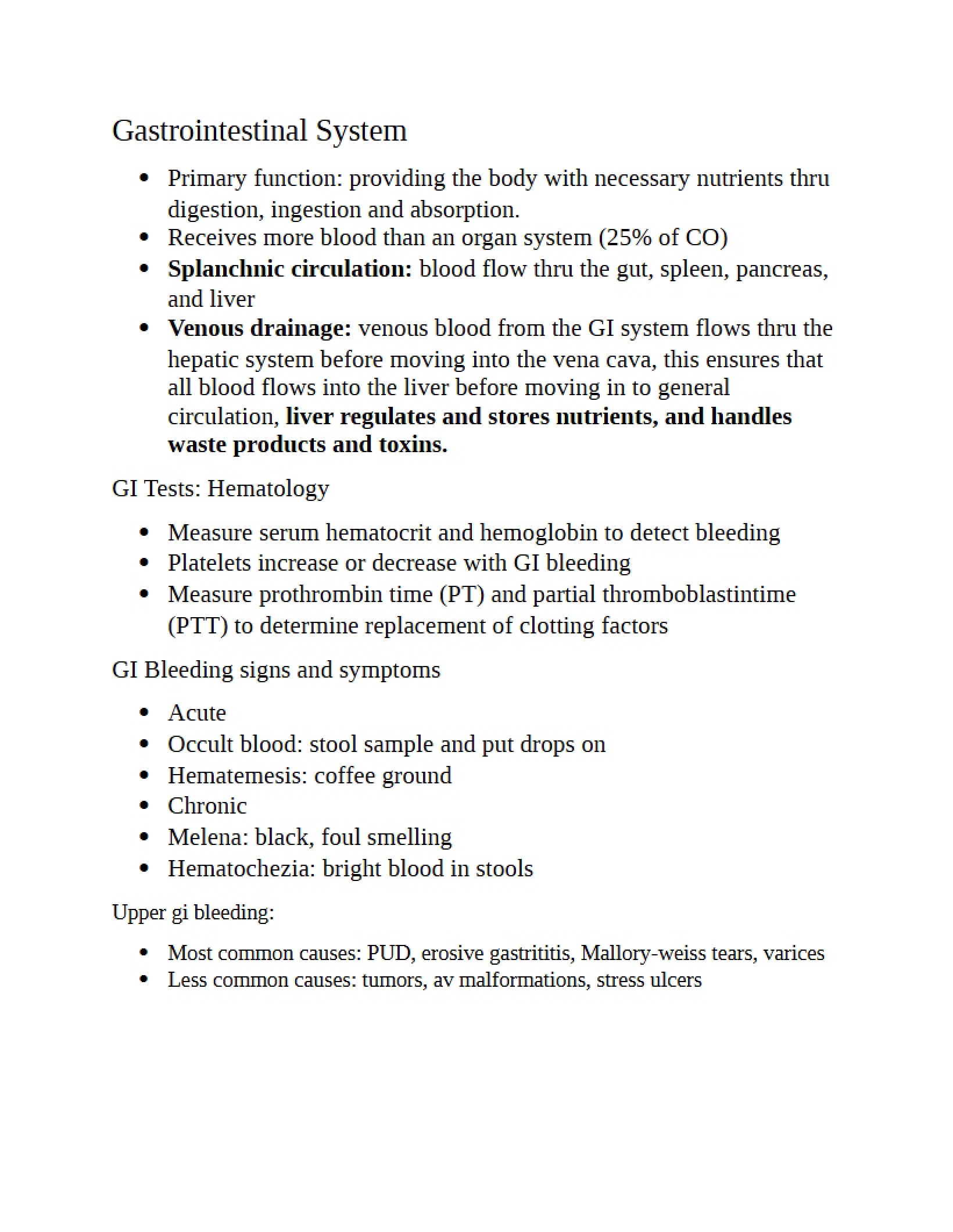 Adult Nursing II Course Notes