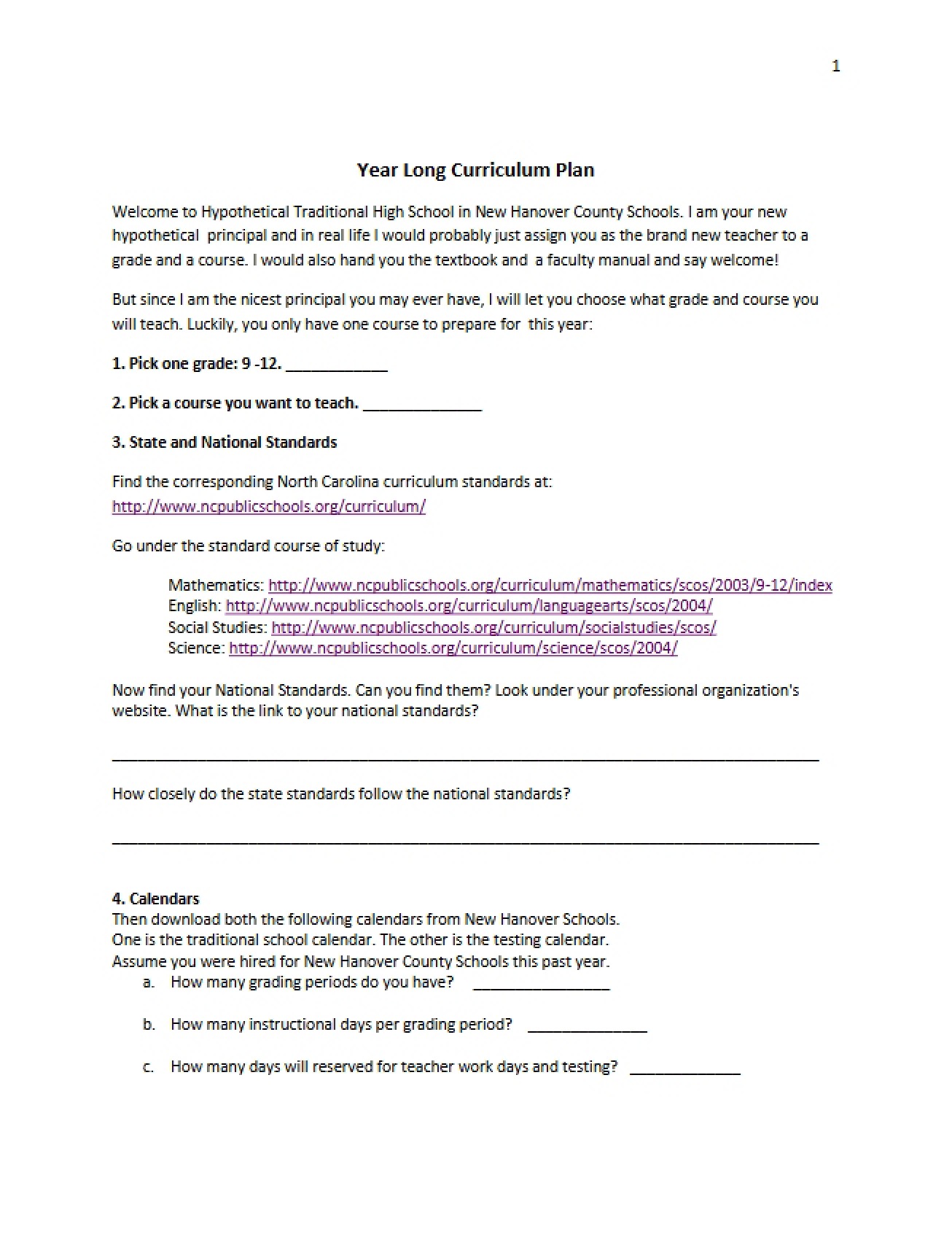 Assignment on Curriculum Planning