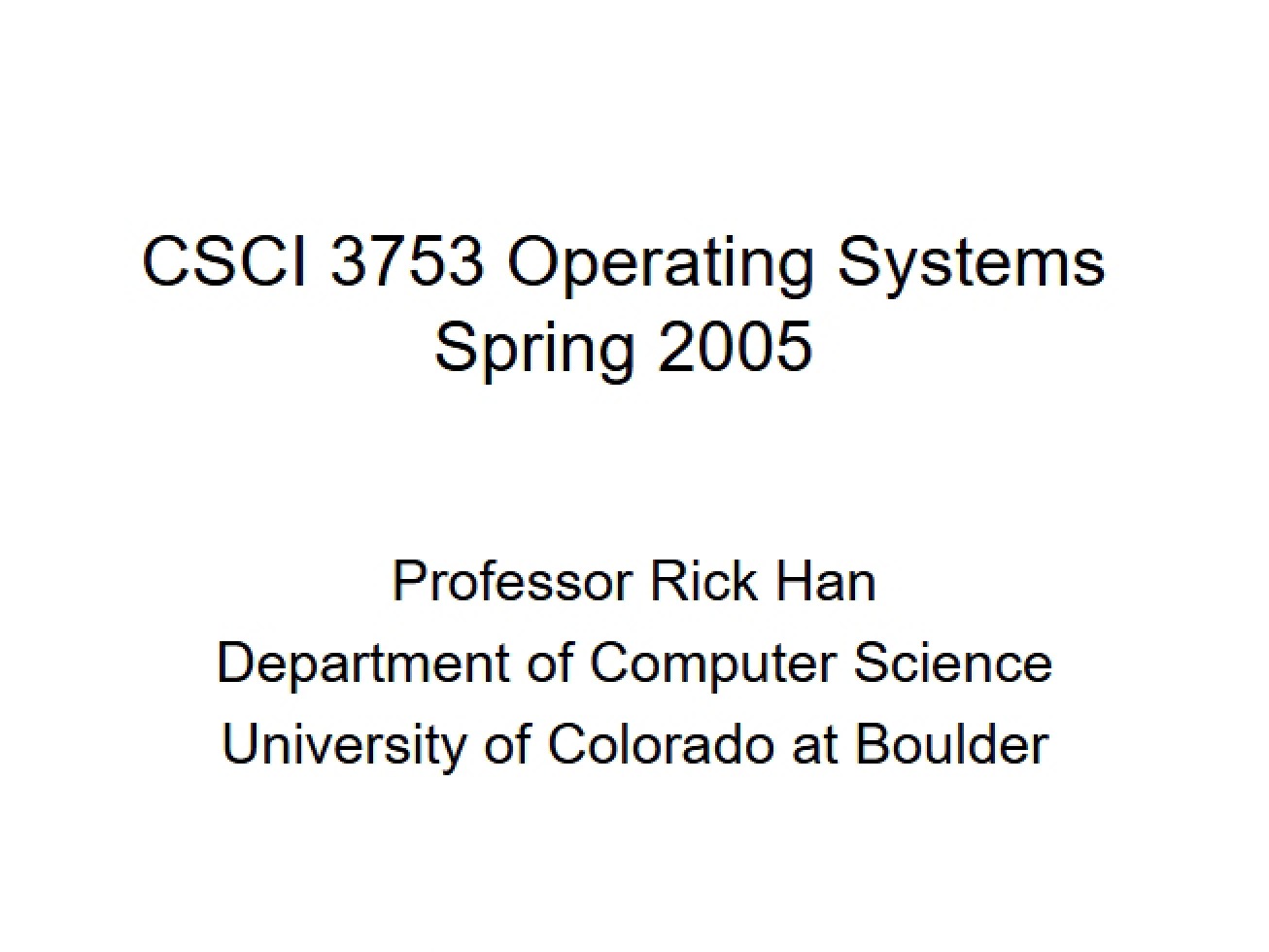 Fundamentals of Operating Systems