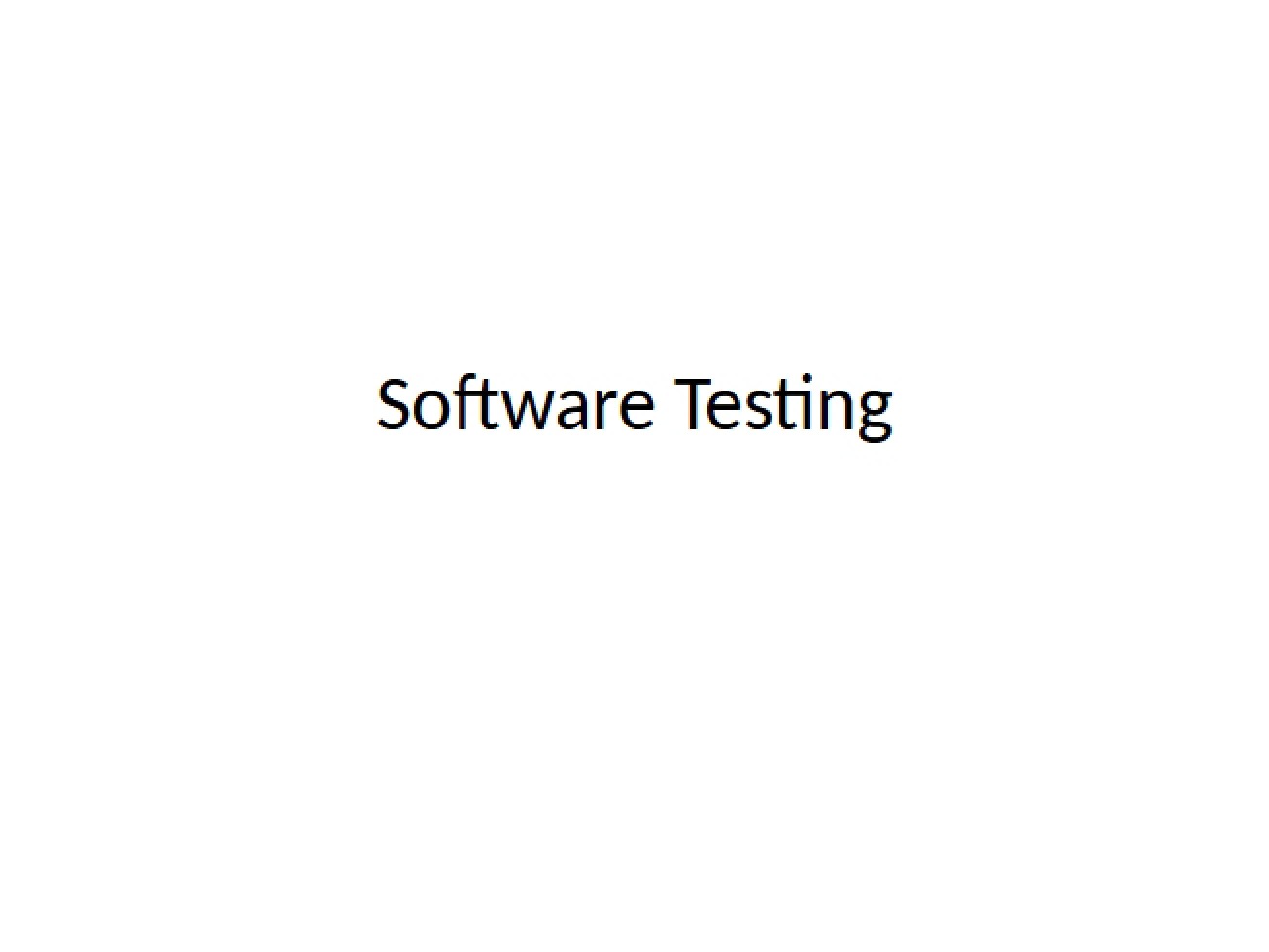 Testing Software
