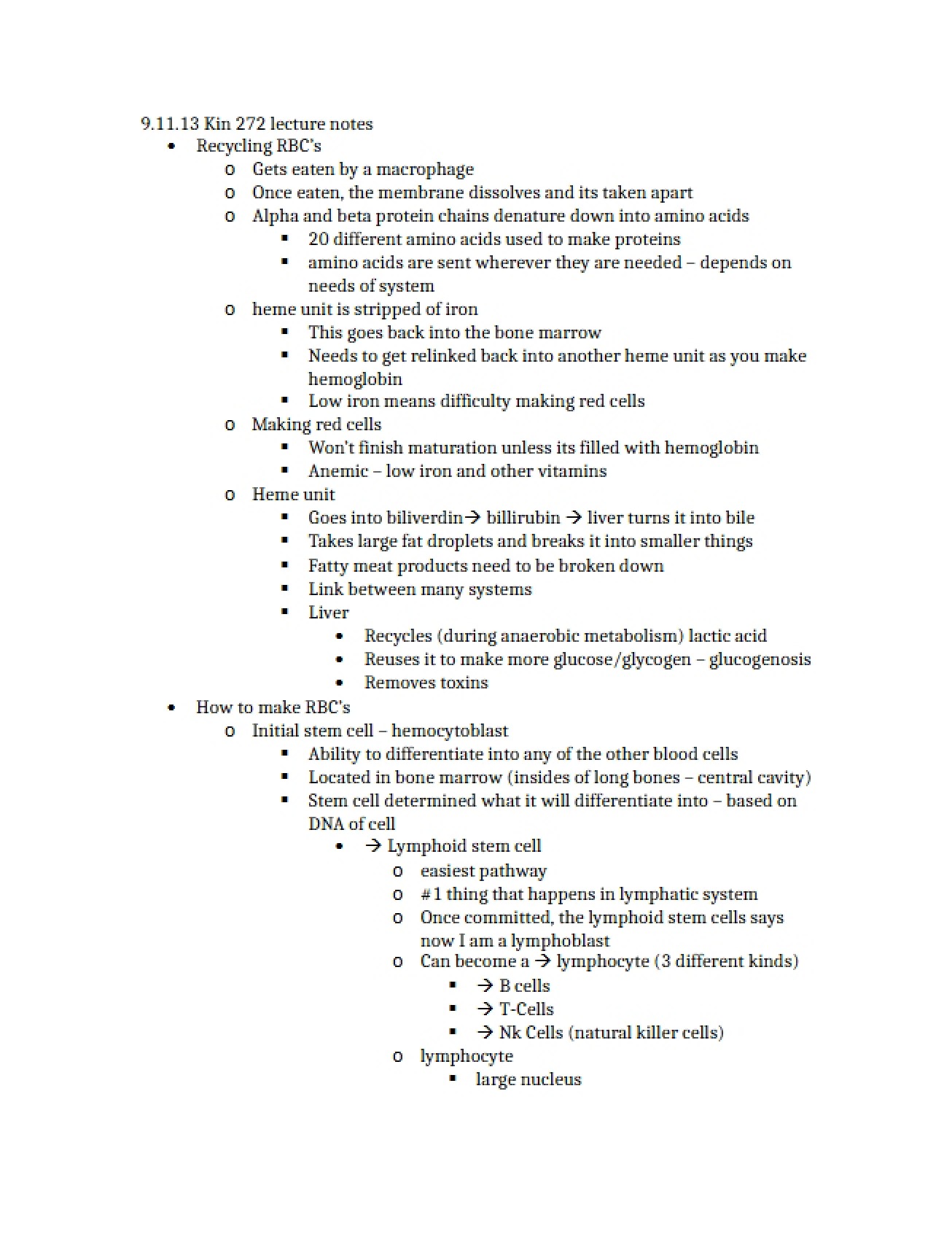 Lecture Notes from September 11, 2013