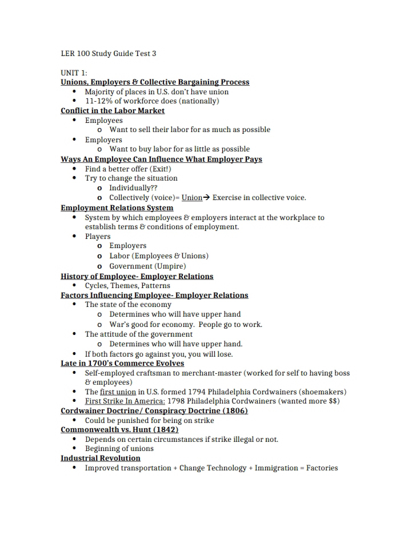 Test Three Prep Guide