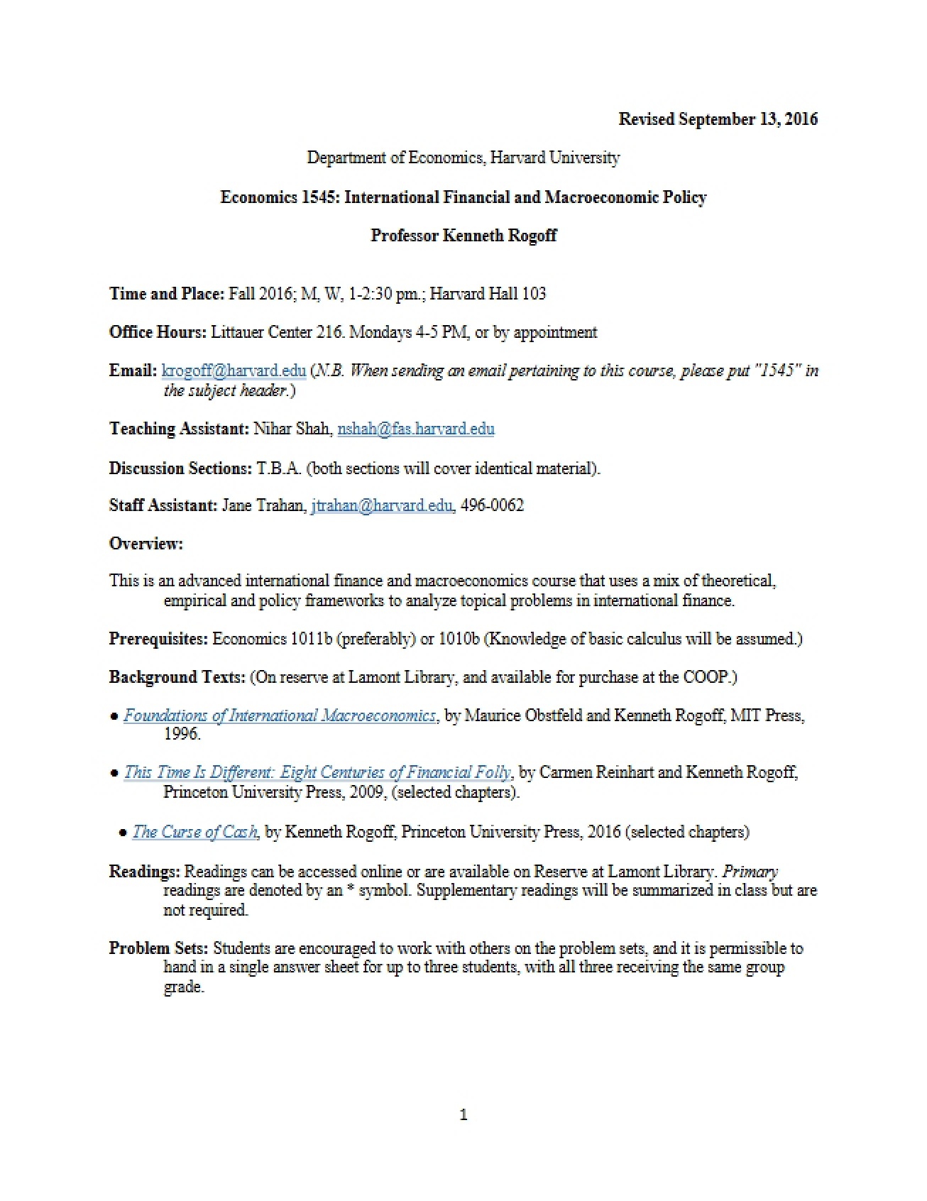 Notes on Economics 1545
