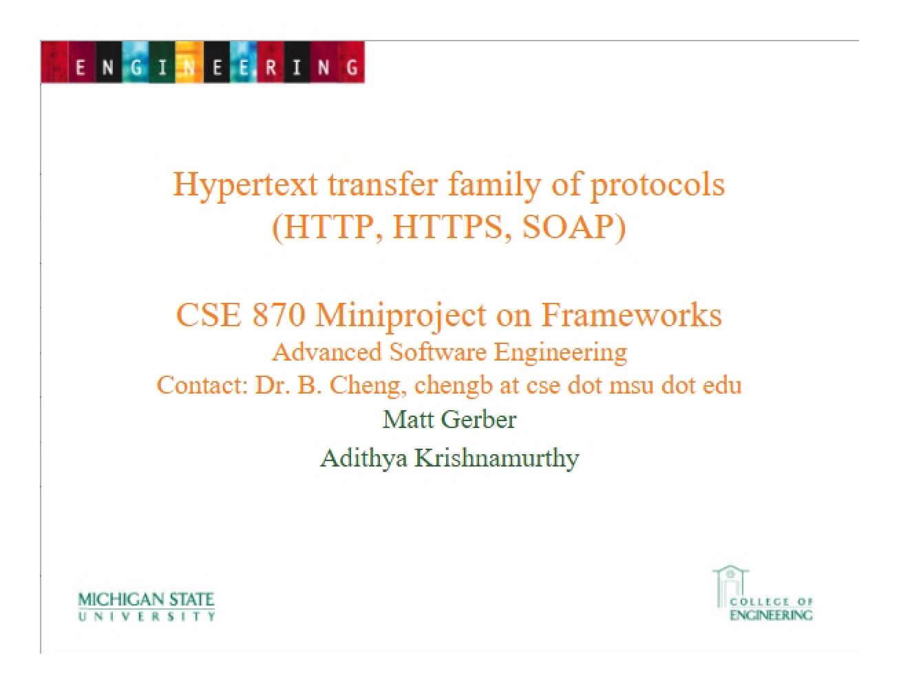 Family of Protocols Hypertext Transfer