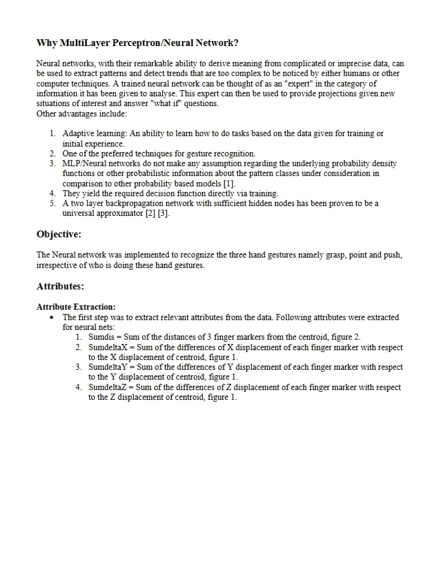 Sensor Notes