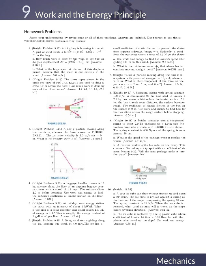 Problems on Work and Energy
