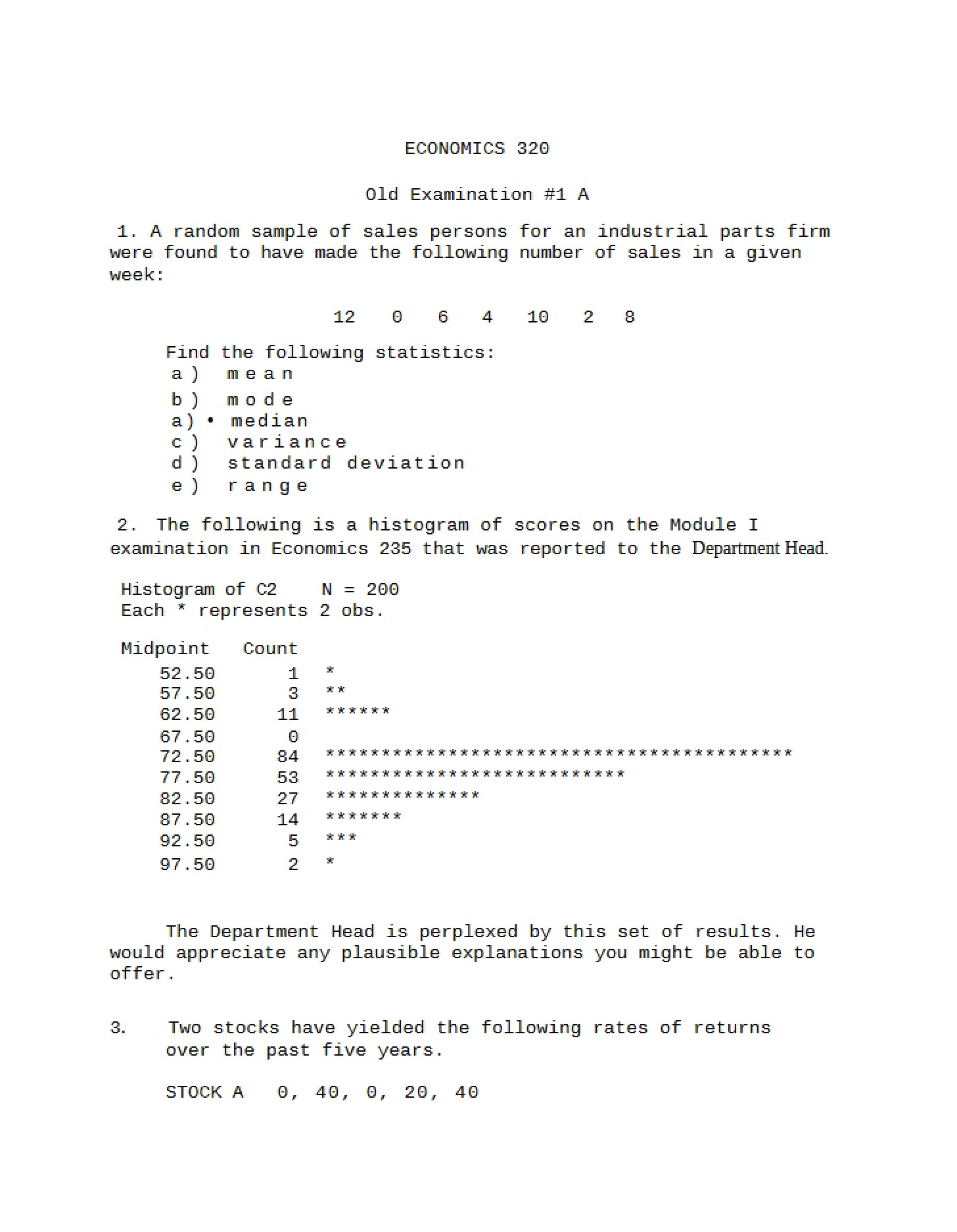 Final Course Examination