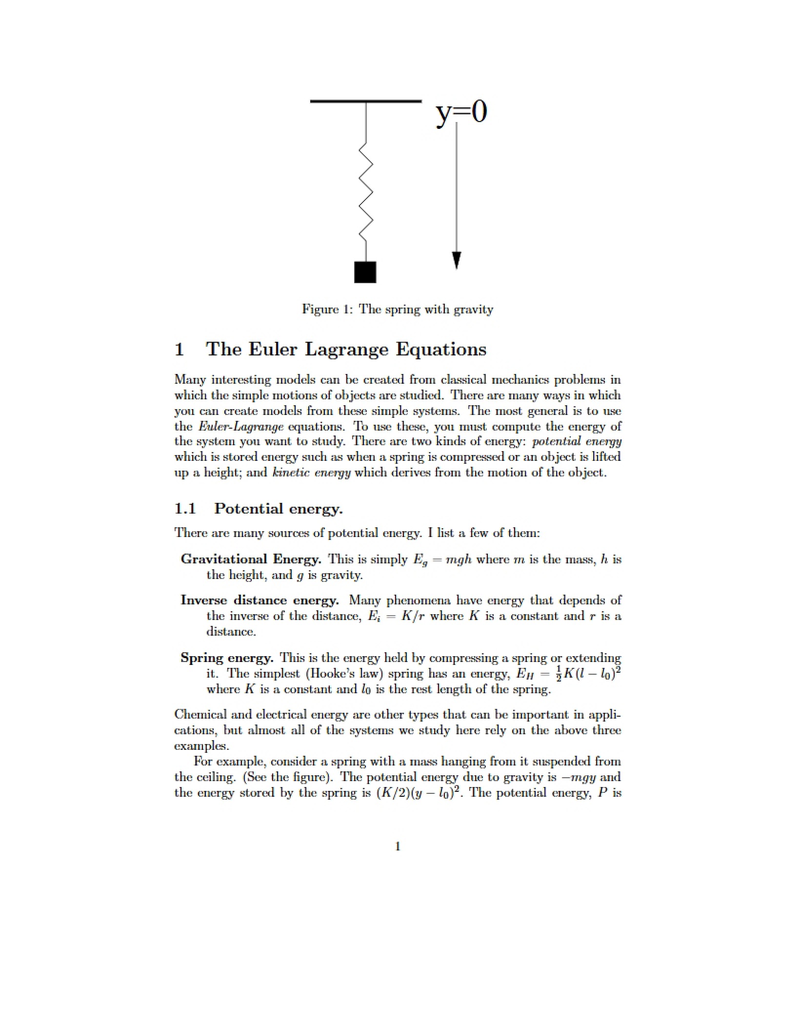 Euler-Lagrange Equations