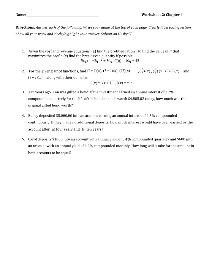 Chapter 1 Worksheet 2