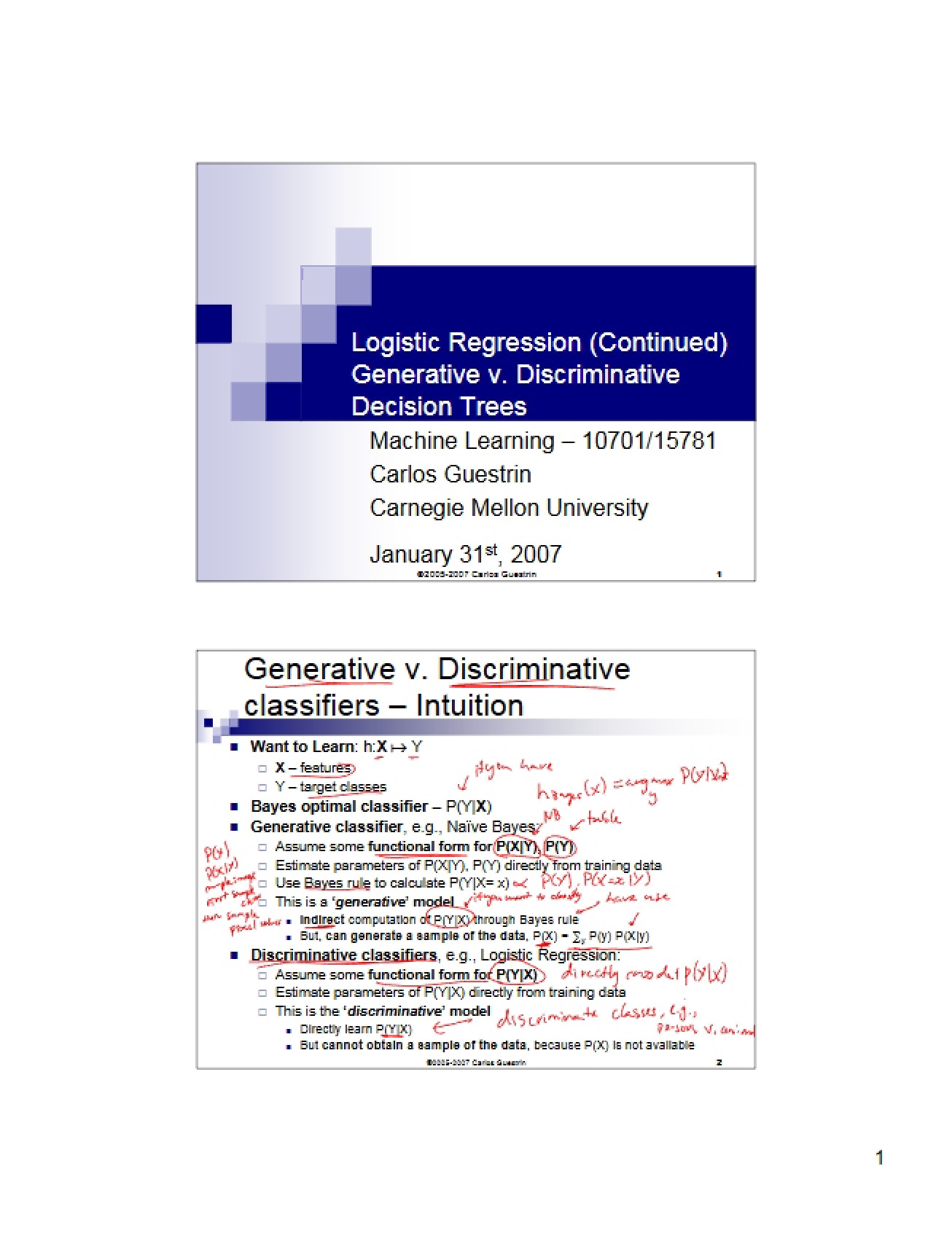 Decision Trees and Continued Logistic Regression Part Two