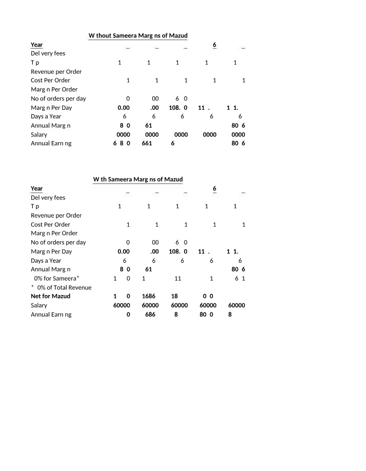 Tips, Fees, and Margins Analysis for Mazud Delivery