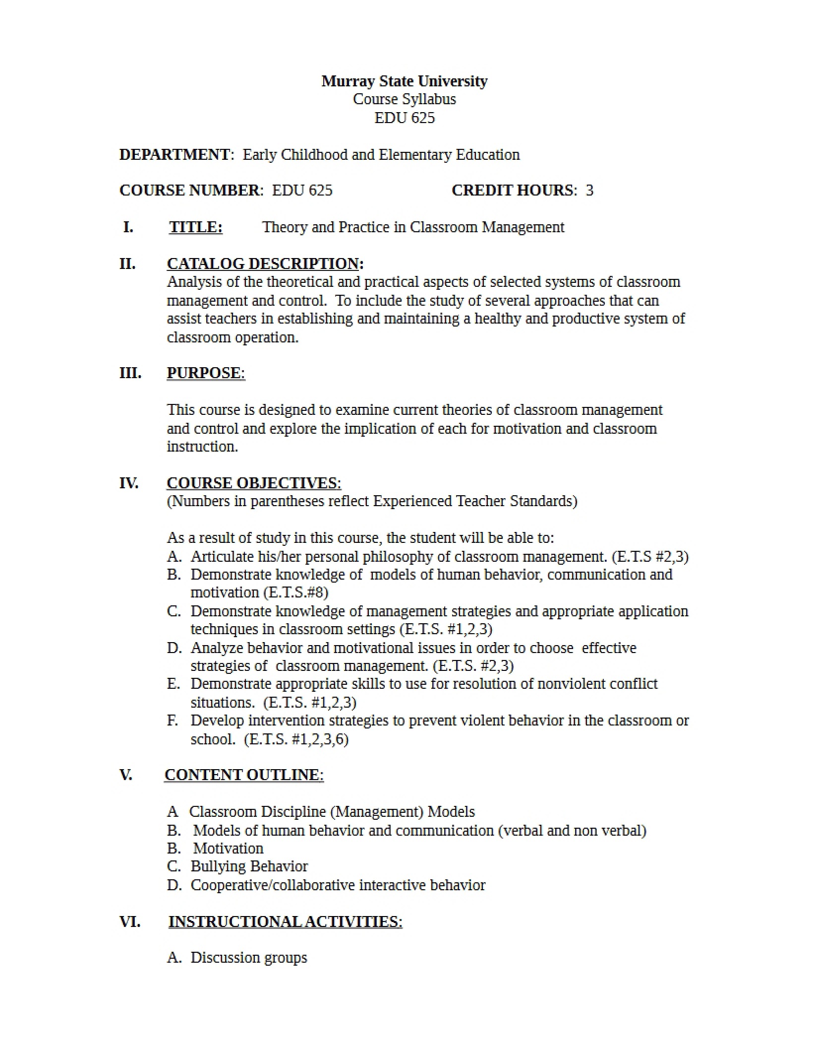 Syllabus