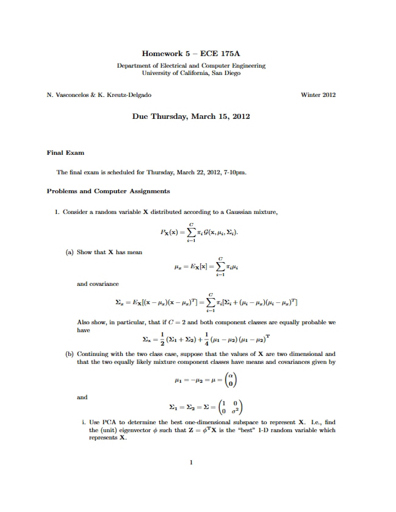 Pattern Recognition Assignment 5