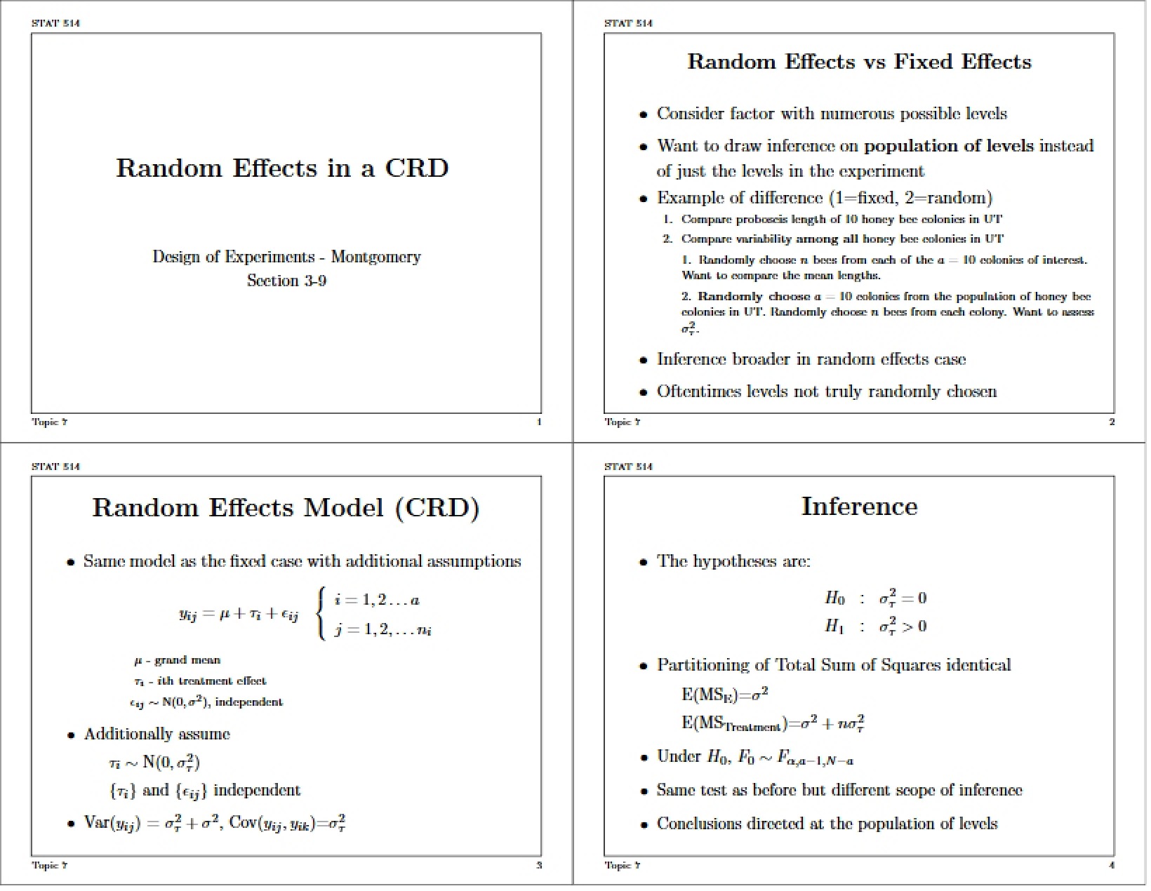 CRD Random Effects