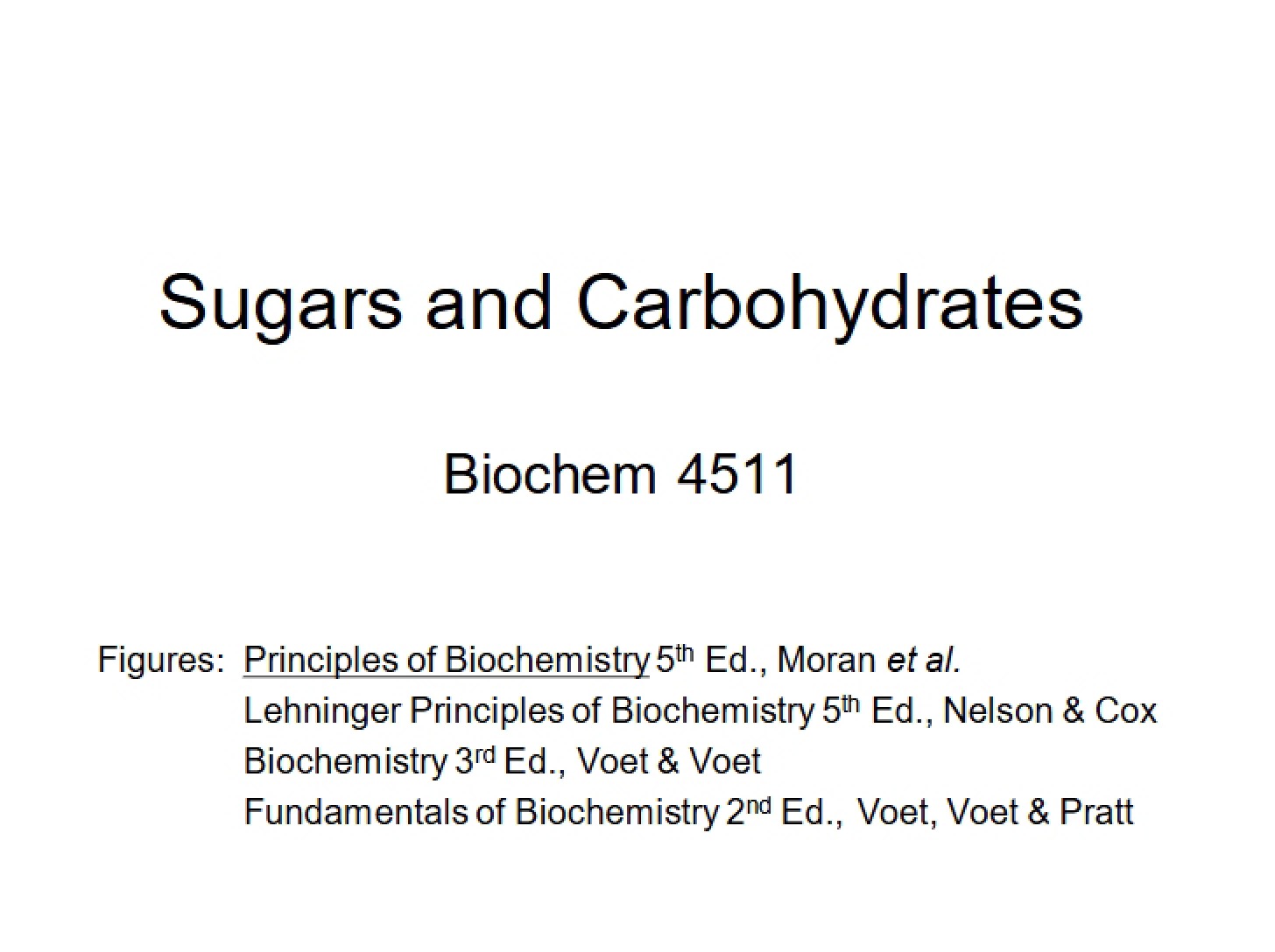 Carbohydrates and Sugars