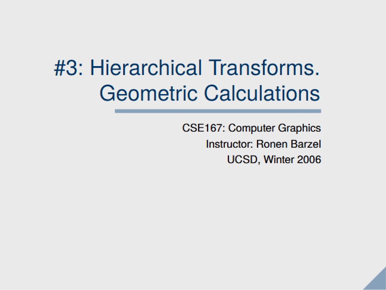 Transforms in Hierarchies