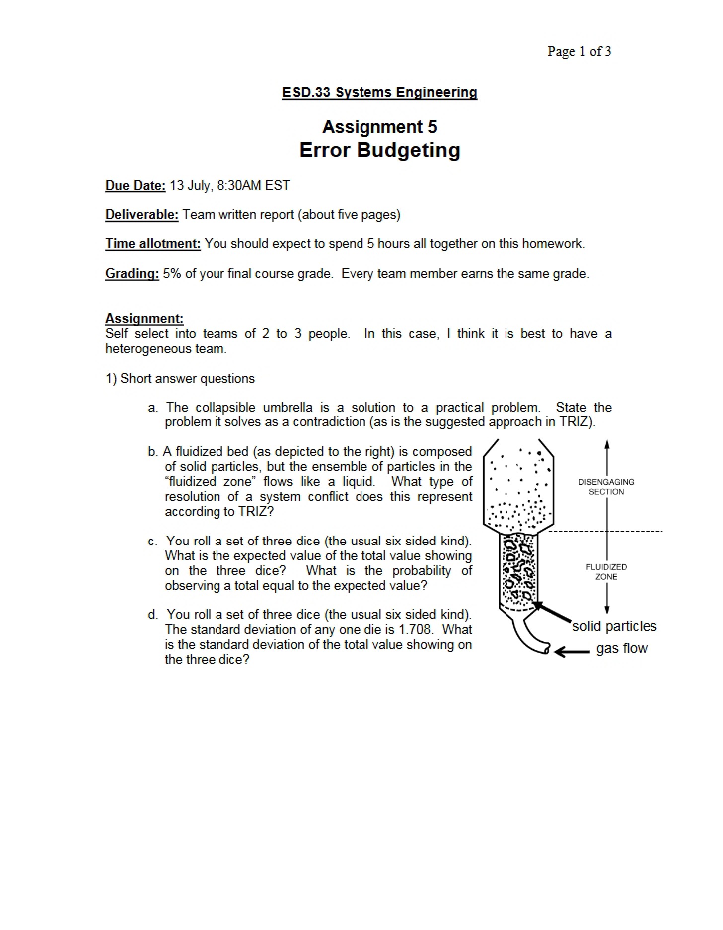 Error Budgeting Assignment 5