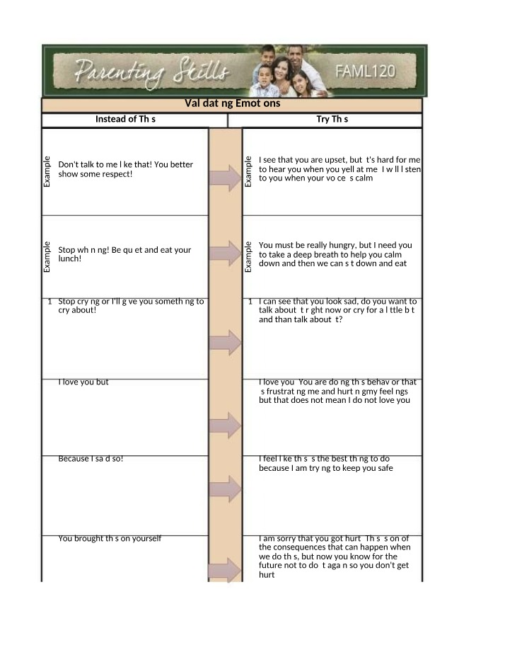 Activity - Validating Emotions