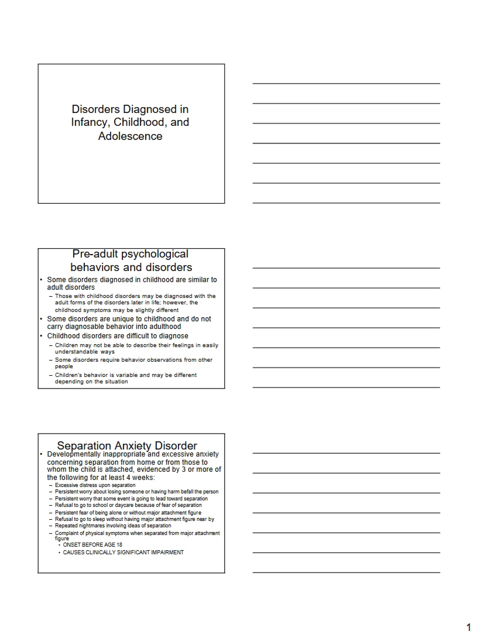 Infancy, Childhood, and Adolescence Disorders
