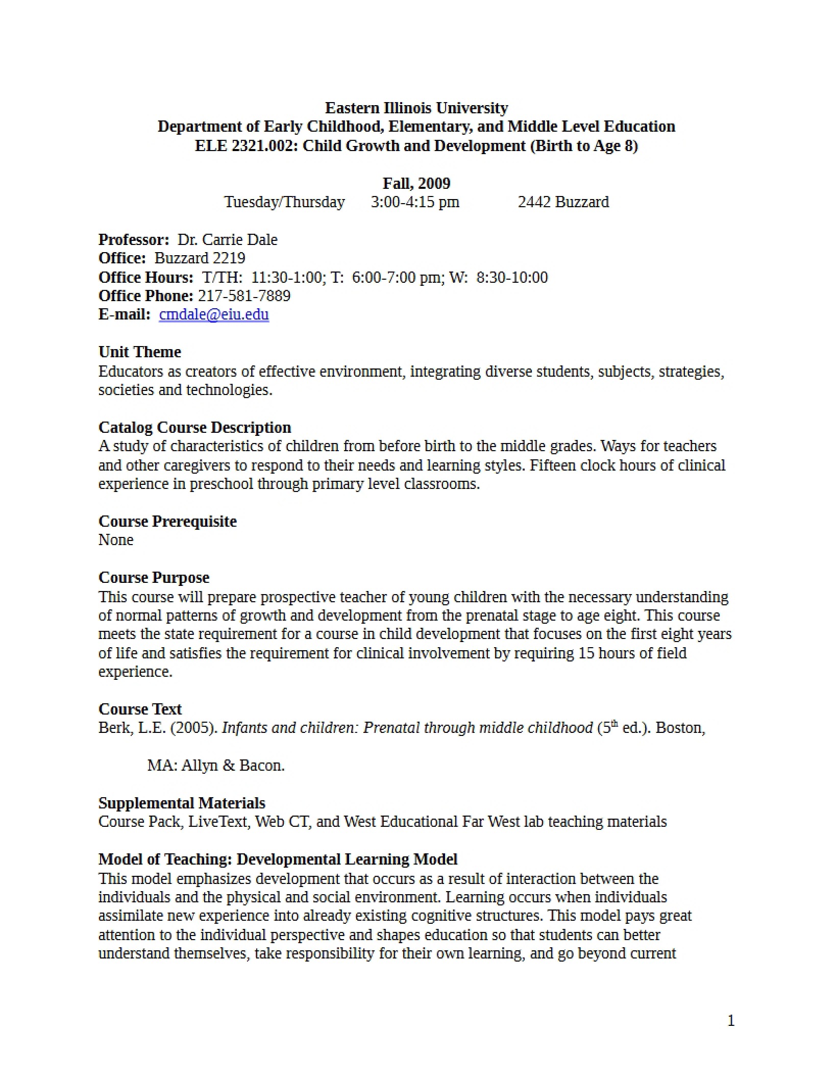 Syllabus - 11 Pages