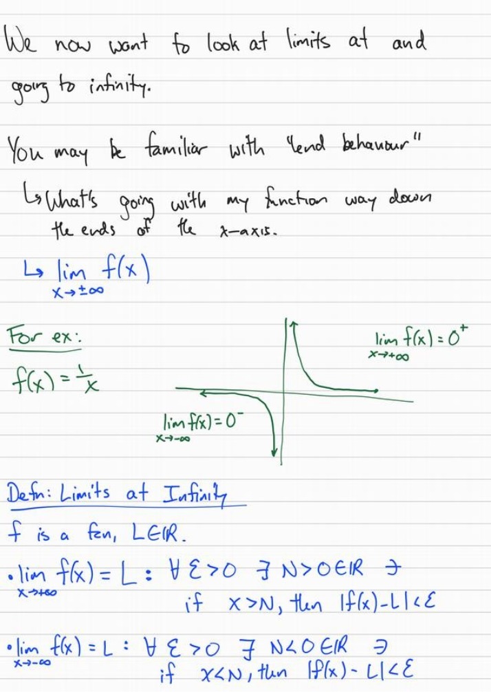 Notes on Limits at Infinity