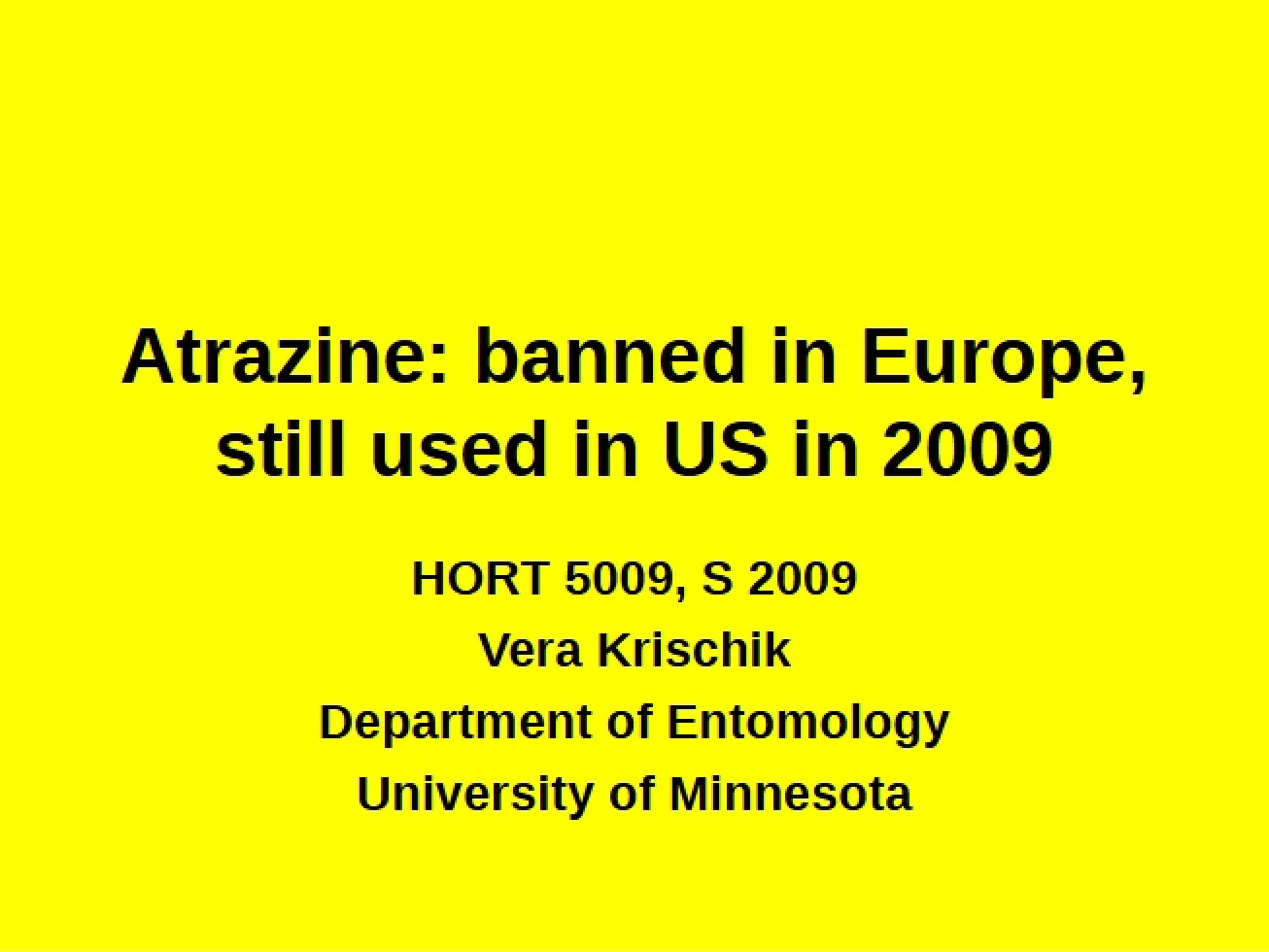 Pesticide Atrazine