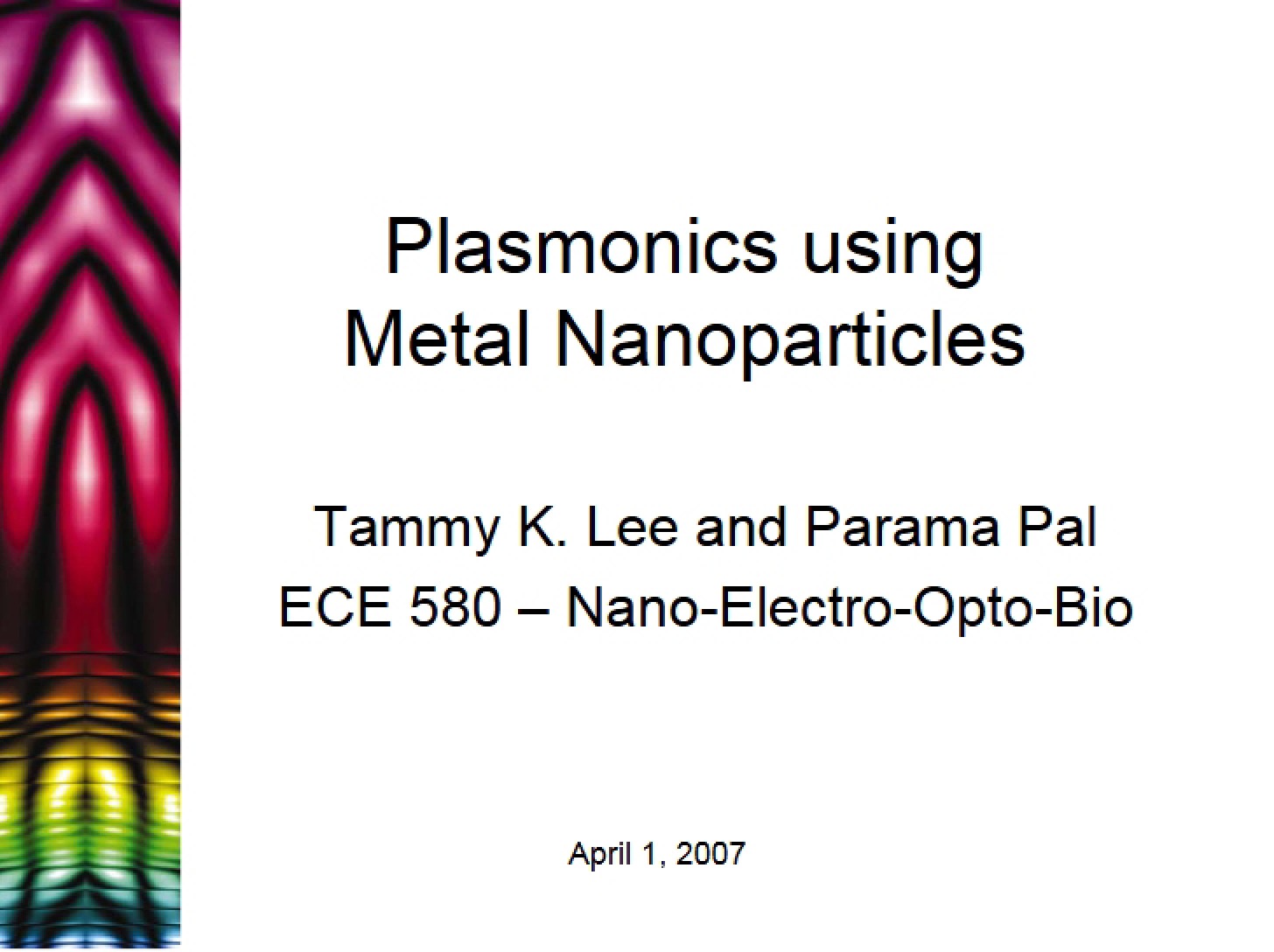 Metal Nanoparticle Plasmonics