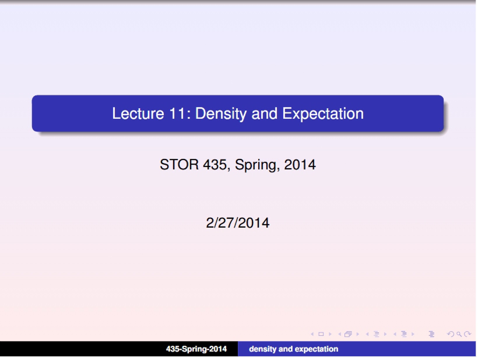 Spring 2014 Lecture 11