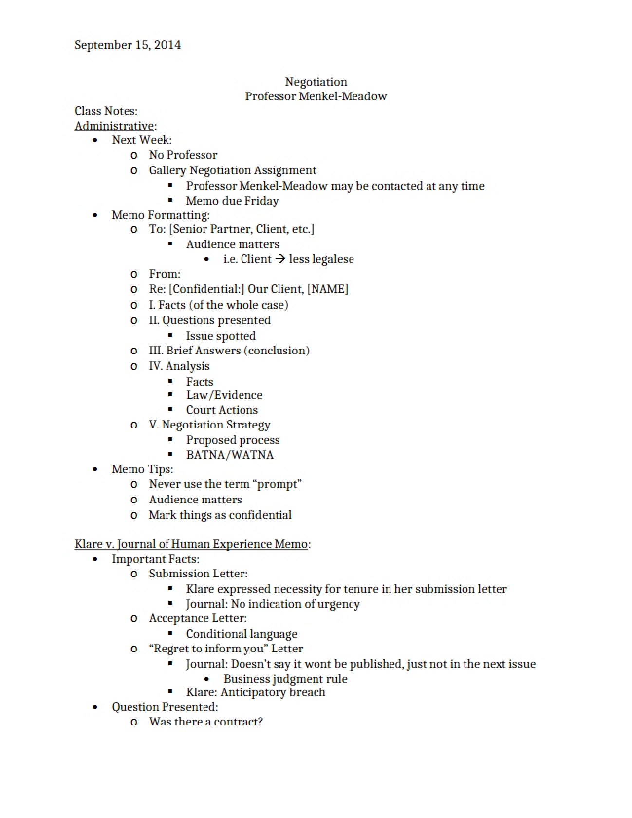 Principles of Negotiation