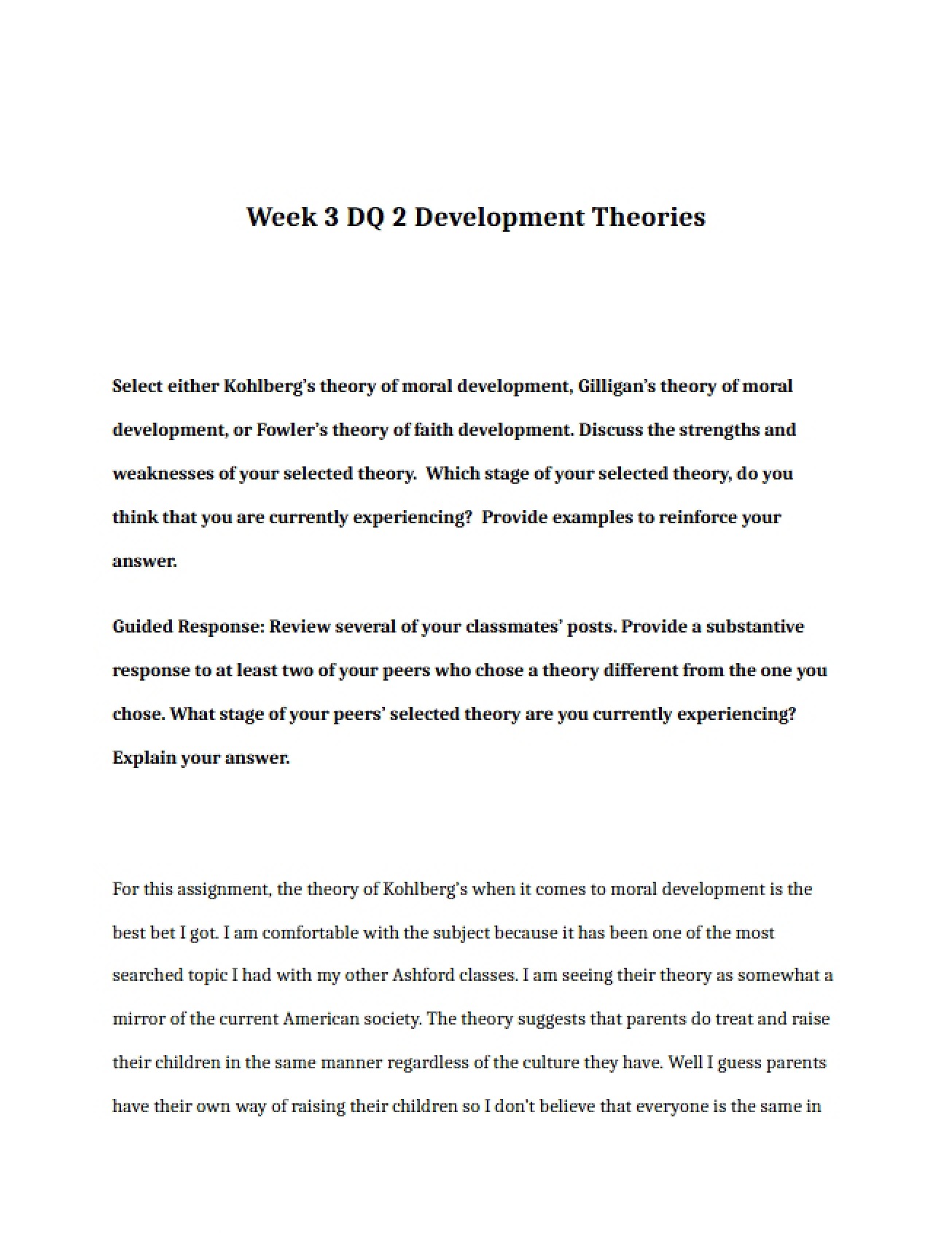 Developmental Theories