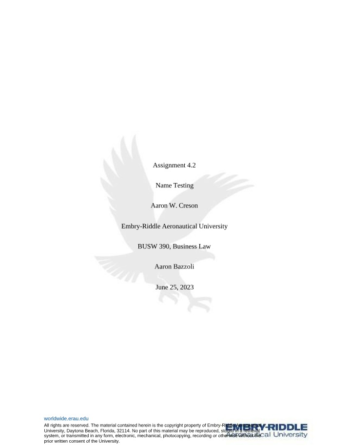 BUSW 390 Assignment 4.2 - Name Testing