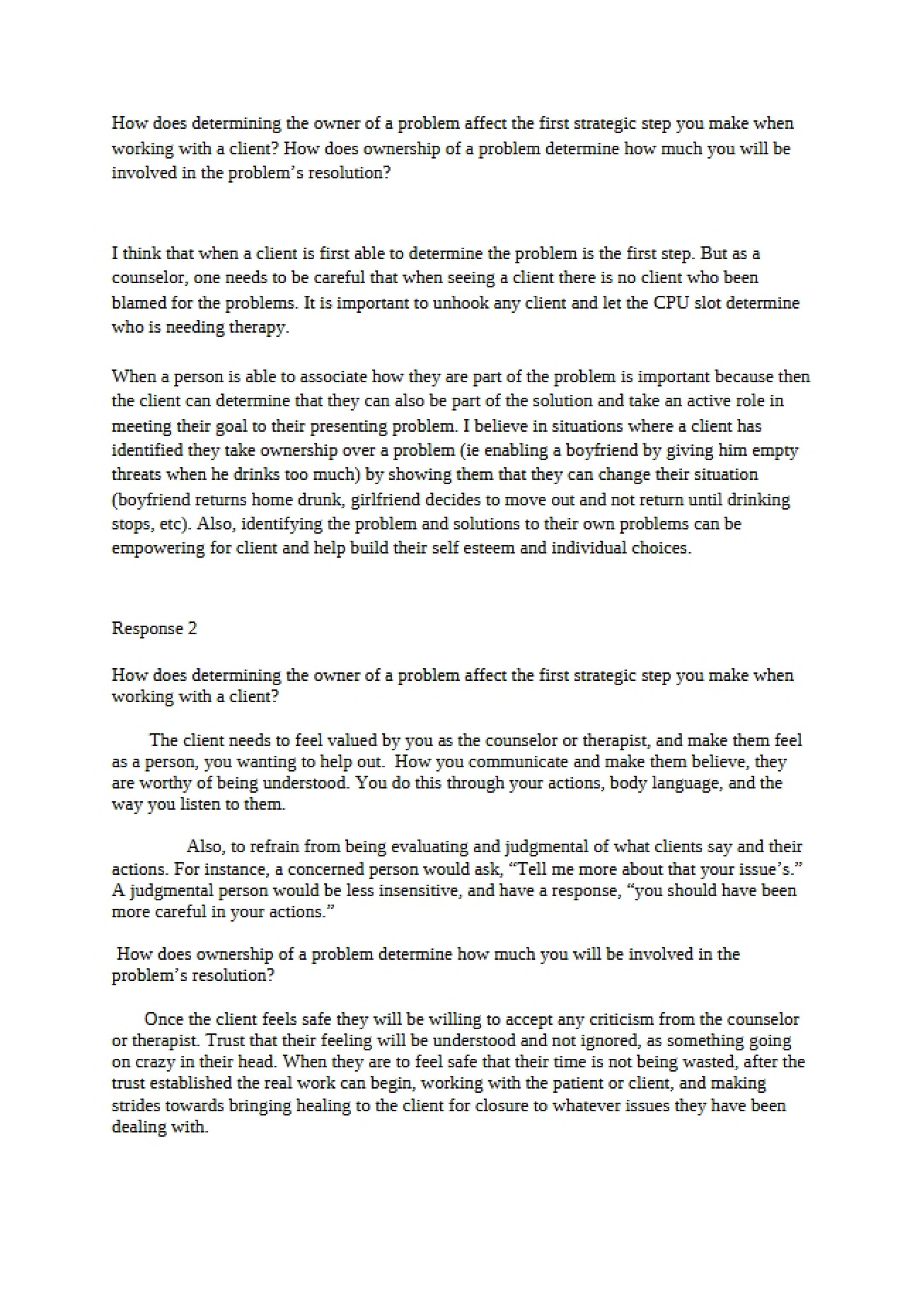 Case Management Homework
