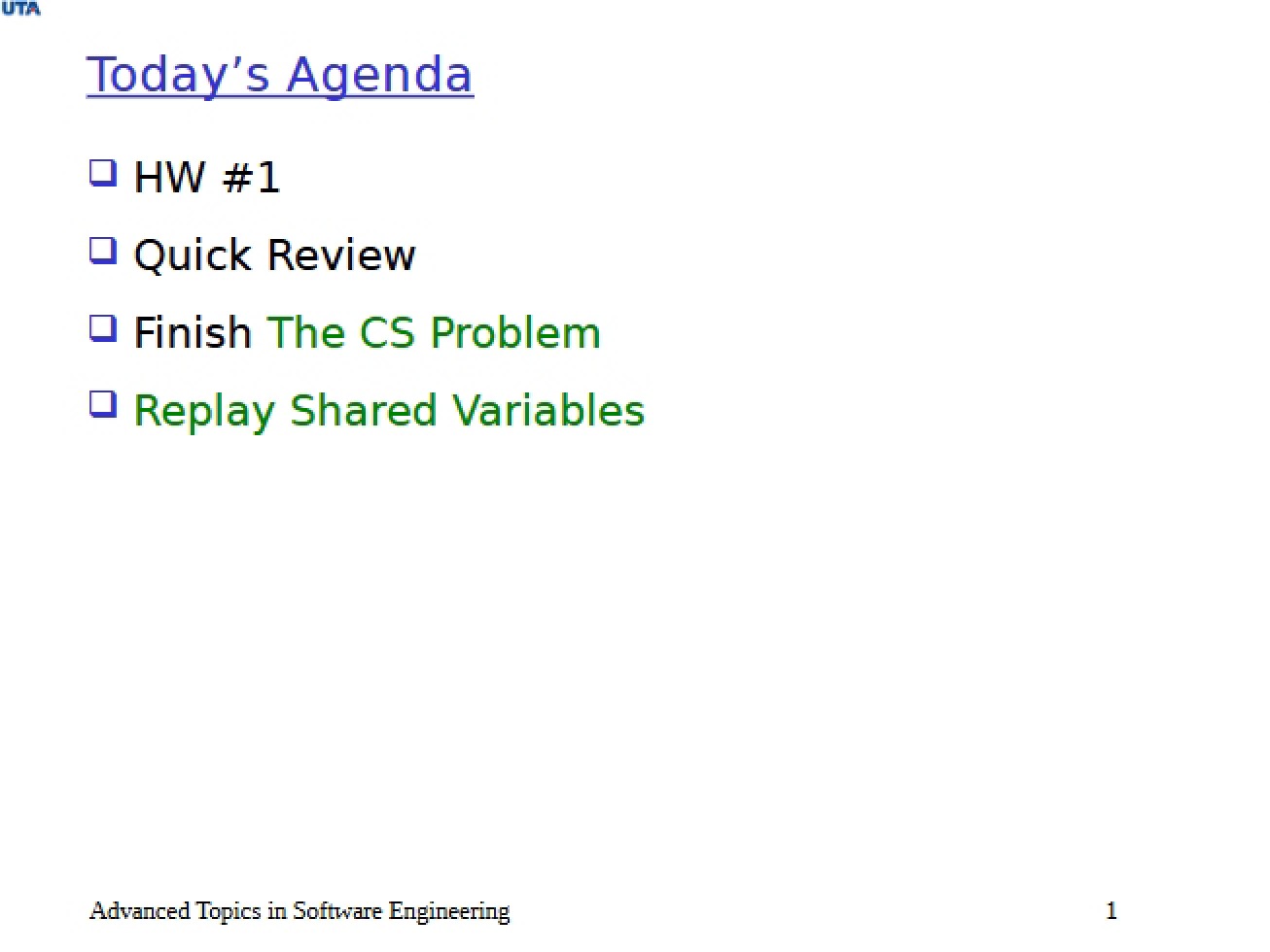 Shared Variables Replay
