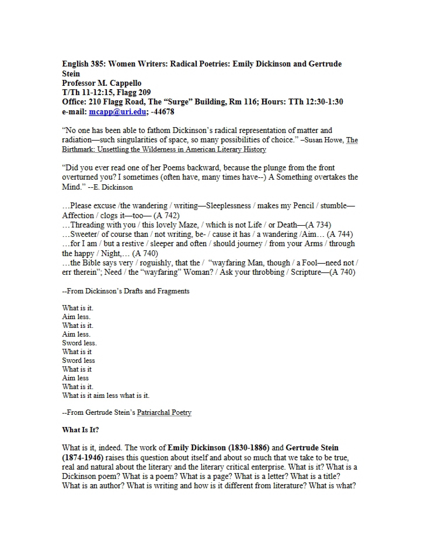Syllabus for English 385