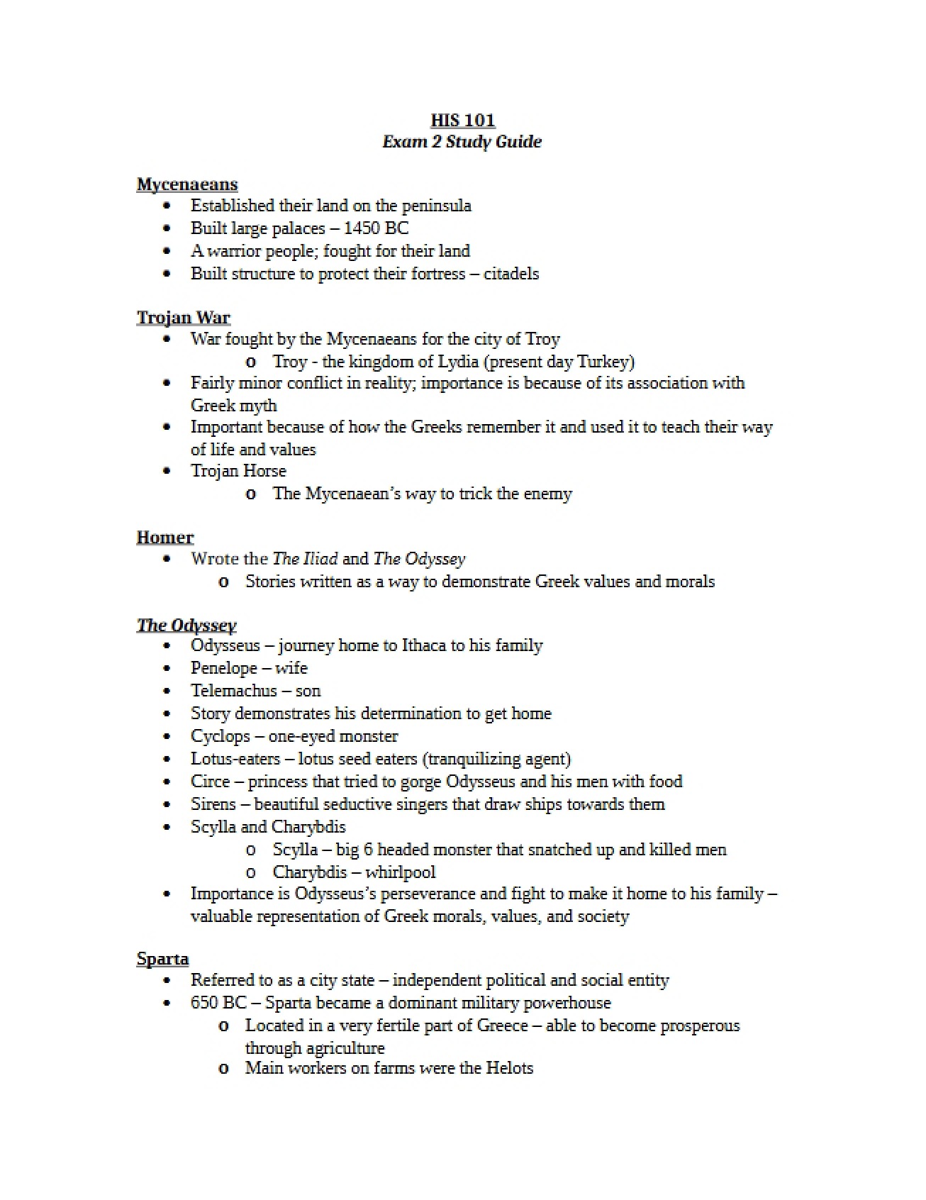 Second Exam Study Guide for World History