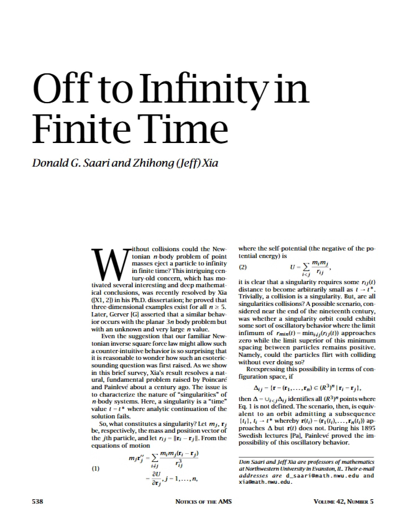 Finite Time Singularity Analysis