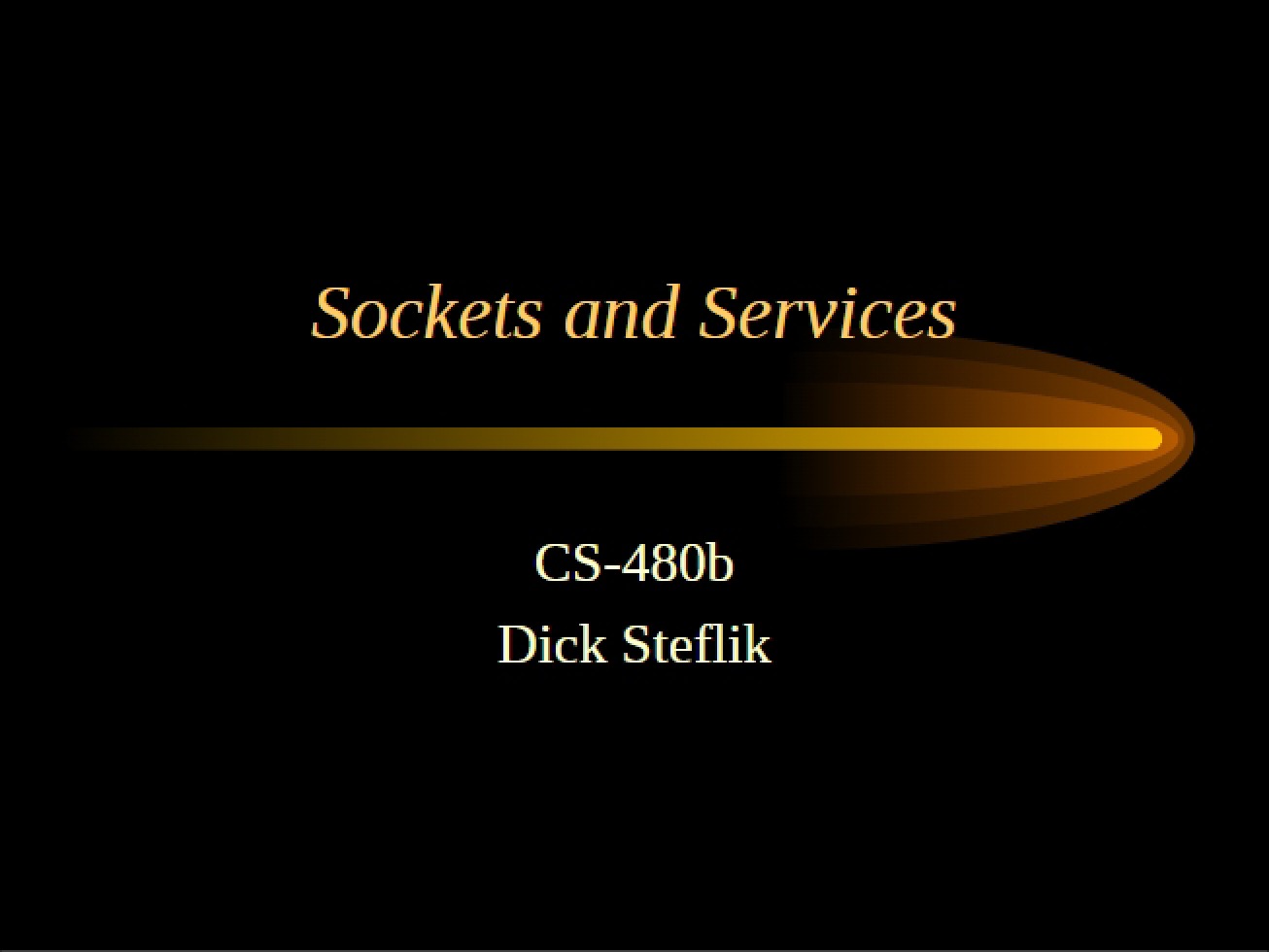 Services and Sockets