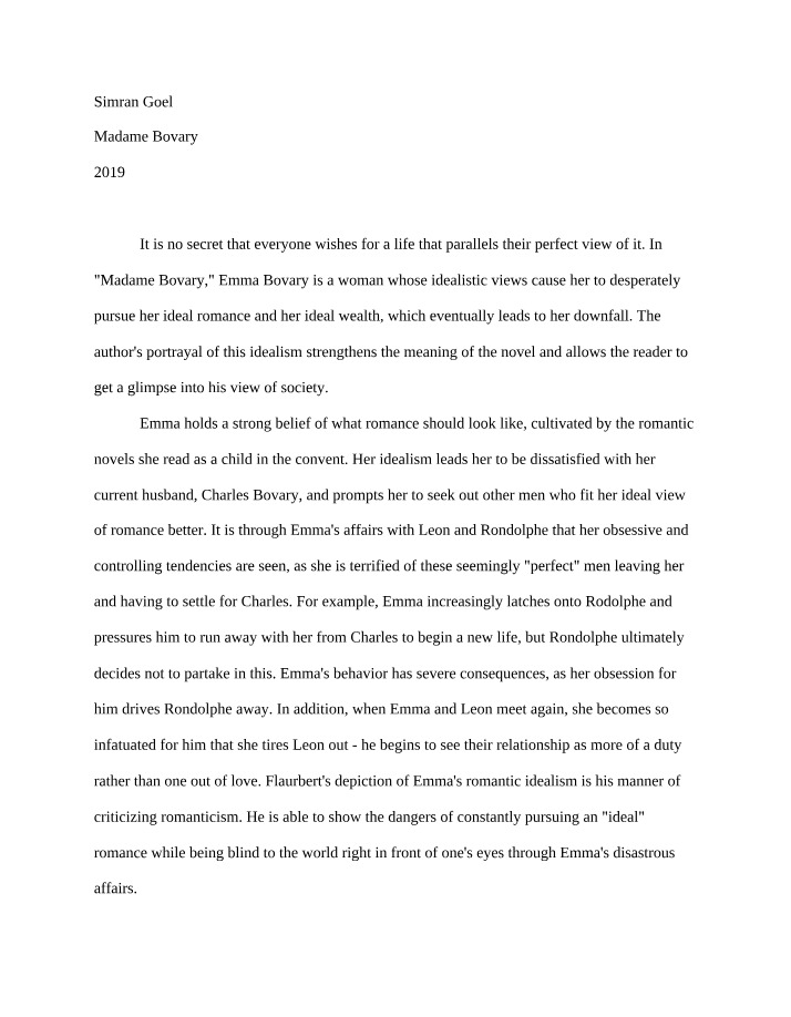 Madame Bovary - The Perils of Idealism and Obsession