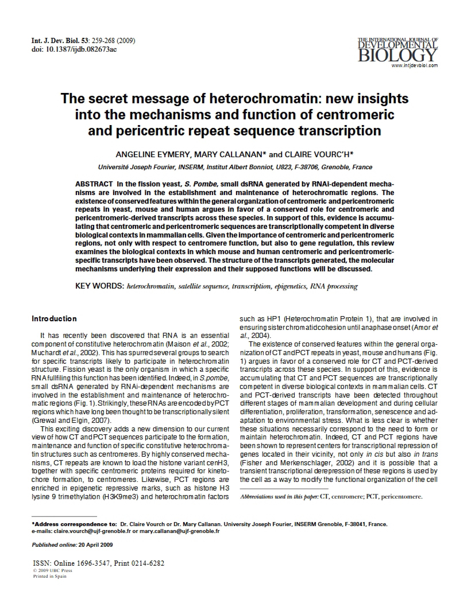 Heterochromatin's Secret Message
