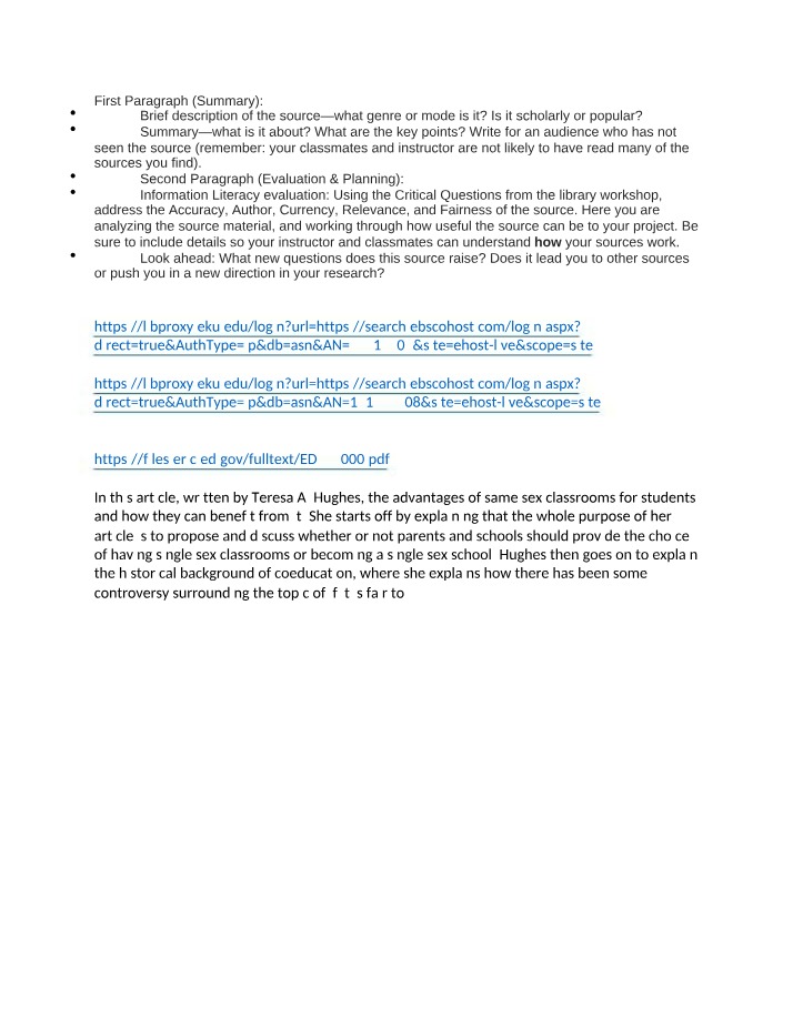 Discussion and Evaluation of Advantages of Same Sex Classrooms