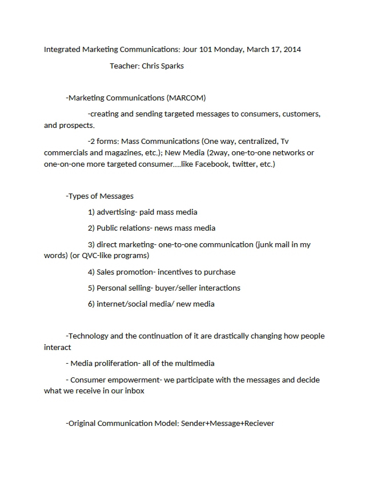 Principles of Marketing Communications