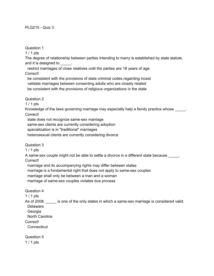 Quiz 3 for PLG215