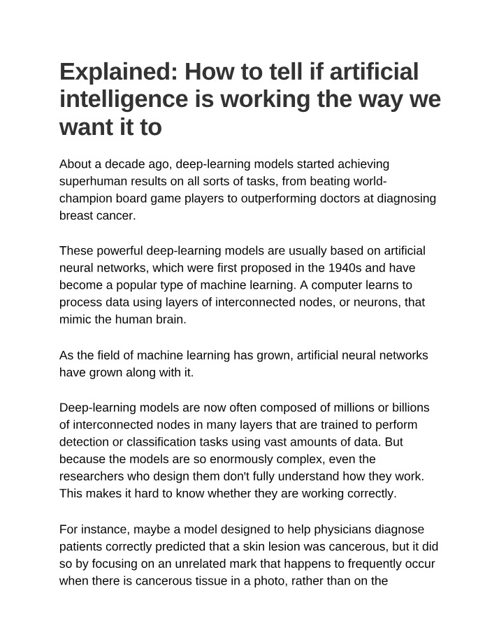 Exploring Explanation of Deep-Learning Models