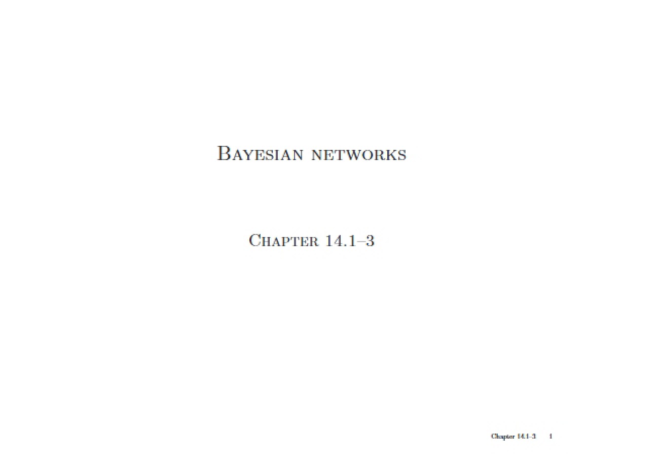 Networks (Bayesian)